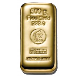 500 Gramm Goldbarren gegossen (H&M) 